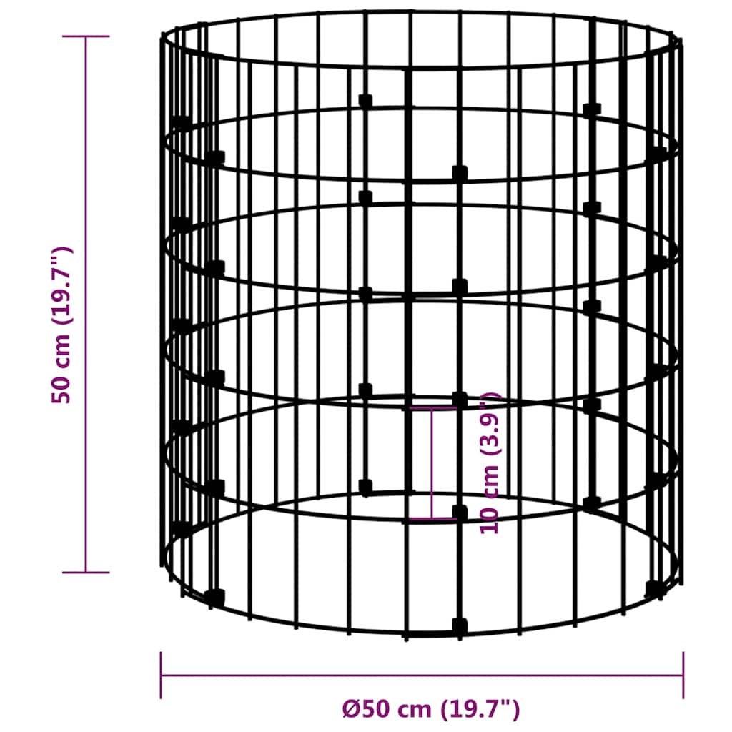 Gabion Column Round Galvanized Ø   Gabion Column Round